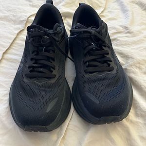 HOKA Women’s black Bondi 8 shoes. Barely worn.